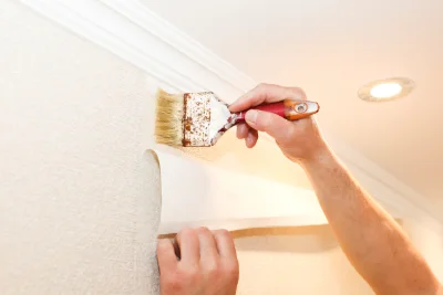 Pose de papier peint à Fauverney — revêtements muraux et toiles de verre